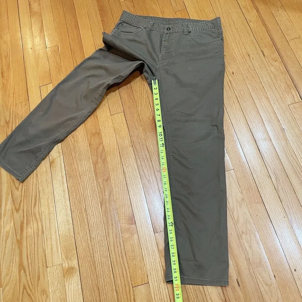 Prana Bridger Pants Mens Size 36 x 32 Slim Fit Brown Style M4BD32315 Excellent - Picture 8 of 14